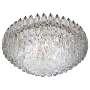 Prismatico Amber Glass Large Chandelier, 169 elements, Silvio Piattelli Design