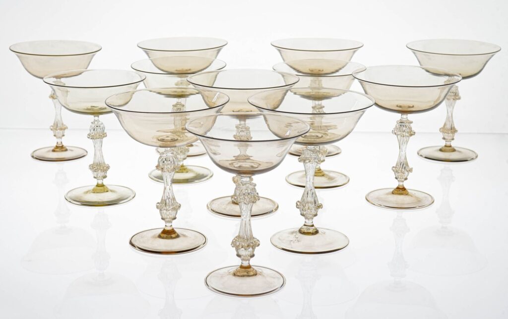 These champagne glasses from our vintage collection are featured in VERANDA’s Holiday Gift Guide